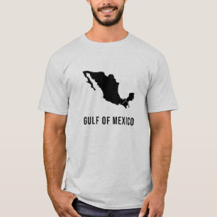 T-shirt Conception minimaliste de la carte du golfe du Mex
