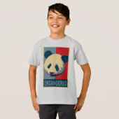 T-shirt Conception mise en danger d'art de bruit de panda (Devant entier)