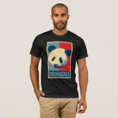 T-shirt Conception mise en danger d'art de bruit de panda (Devant entier)