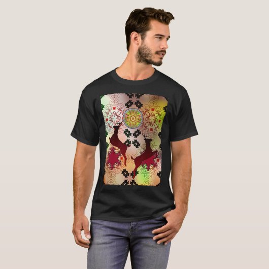 T-shirt Conception moche de rennes de Noël (Devant entier)