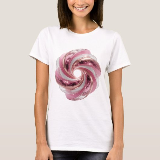 T-shirt Conception moderne de galaxie spatiale argentée Ed (Devant)