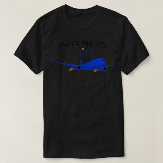 T-shirt Conception moderne de la lumière d'Airbus A350 (Design devant)
