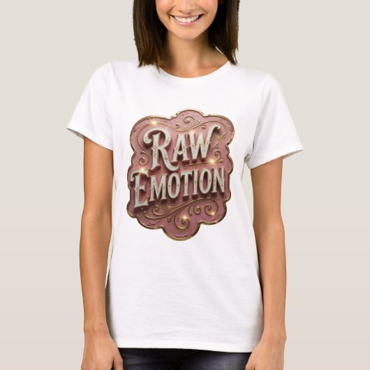 T-shirt Conception Moderne d'Or ÉMOTION BRUTE Design Moder (Devant)
