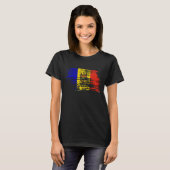 T-shirt Conception moldove fraîche de drapeau (Devant entier)