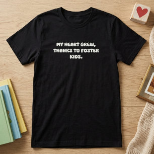 T-shirt Conception Mon cœur a grandi grâce aux enfants pla