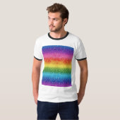 T-shirt Conception Motif géométrique arc-en-ciel colorée (Devant entier)
