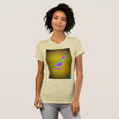 T-shirt Conception multicolore de caille (Devant entier)