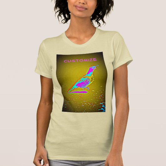 T-shirt Conception multicolore de caille (Devant)