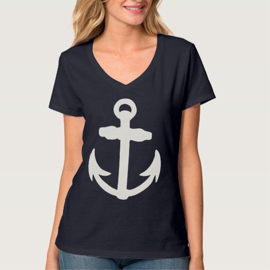 T-shirt Conception nautique avec grande Ancre (Devant)