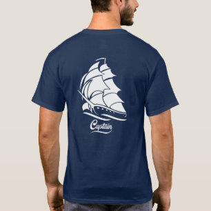 T-shirt Conception nautique d'ancre de voilier capitaine