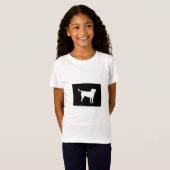 T-Shirt Conception noire de chemise de Labrador (Devant entier)