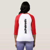 T-shirt conception noire du logo des femmes rouges de (Dos entier)