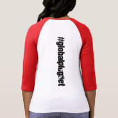 T-shirt conception noire du logo des femmes rouges de (Dos)