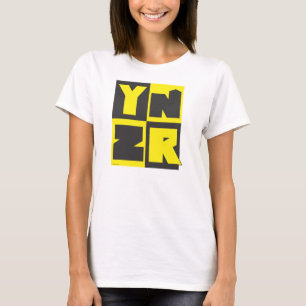 T-shirt Conception noire et jaune de série de YNZR
