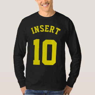 T-shirt Conception noire et jaune du Jersey de sports des