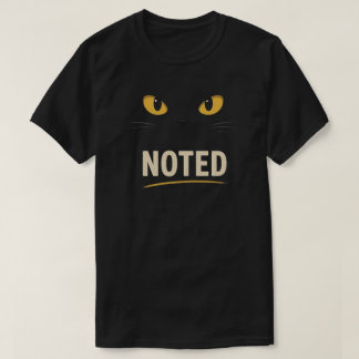 T-shirt Conception Notée des Yeux de Chat Noir