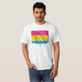 T-SHIRT CONCEPTION ONDULEUSE DE DRAPEAU PANSEXUAL DE (Devant entier)