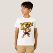 T-shirt Conception Originale Drôle Boxe Boxer Chien (Devant entier)