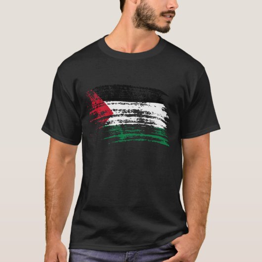 T-shirt Conception palestinienne fraîche de drapeau (Devant)