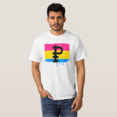 T-SHIRT CONCEPTION PANSEXUAL DE RAYURES DE DRAPEAU DE (Devant entier)