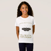 T-Shirt Conception Papillon de Floride Zèbre Longue Aile (Devant entier)