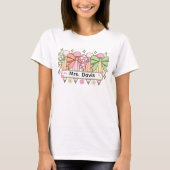 T-shirt Conception personnalisée du nom de l'enseignant de (Devant)
