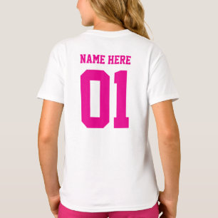 T-shirt Conception personnalisée Équipe de filles Numéro