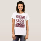 T-shirt Conception personnalisée SASSY rose croquant (Devant entier)