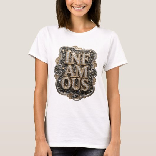 T-shirt Conception personnalisée Sharp Gold INFAMOUS (Devant)