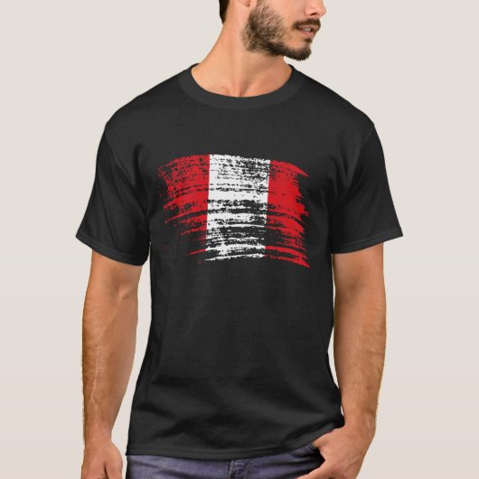 T-shirt Conception péruvienne fraîche de drapeau (Devant)