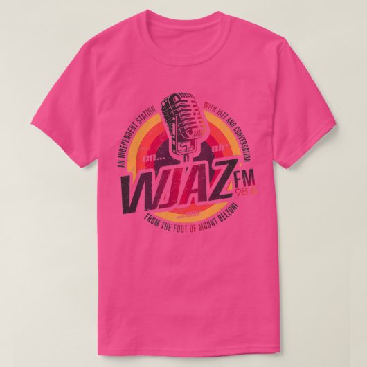T-shirt Conception radio vintage WJAZ (Design devant)