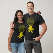 T-shirt Conception Rétro Ananas à l'Envers (Unisexe)