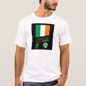 T-shirt Conception Rétro de la Saint-Patrick avec Drapeau (Devant)