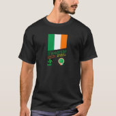 T-shirt Conception Rétro de la Saint-Patrick avec Drapeau (Devant)