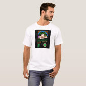 T-shirt Conception Rétro de la Saint-Patrick avec Fille Ir (Devant entier)