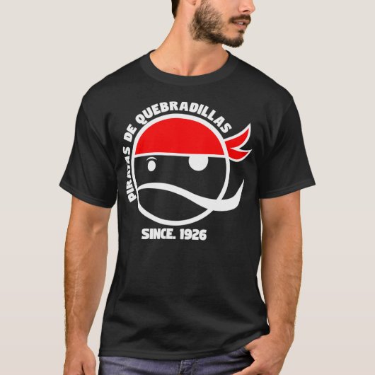 T-shirt Conception Rétro De Piratas De Quebradillas (Devant)