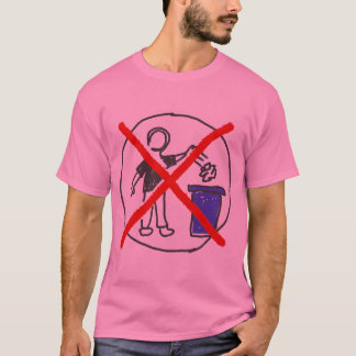 T-shirt Conception Rétro de Terre Propre Sans Déchets