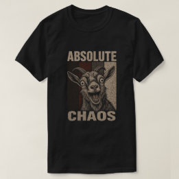 T-shirt Conception rétro drôle de chèvre hurlante de chaos