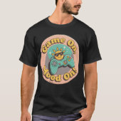 T-shirt Conception Rétro Drôle de Jeu Activé Humeur Activé (Devant)
