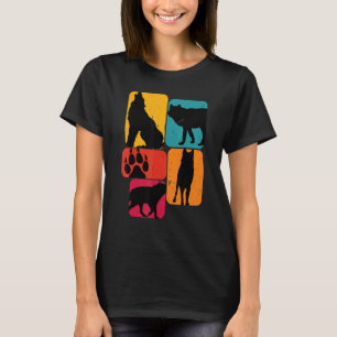 T-shirt Conception Rétro Loup loups
