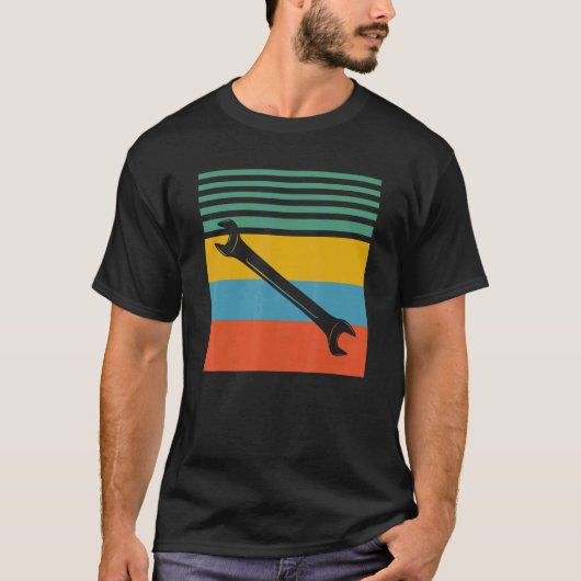 T-shirt Conception rétro mécanique des clés (Devant)