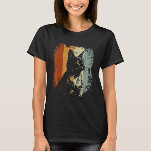 T-shirt Conception Rétro Vintage Chat Somali (Devant)