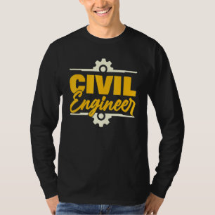 T-shirt Conception Rétro Vintage Classique Ingénieur Civil