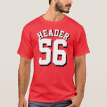T-shirt Conception rouge et blanche du Jersey de sports<br><div class="desc">Conception rouge et blanche du Jersey de sports des adultes | • T-shirt du Jersey des hommes</div>