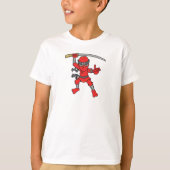 T-shirt Conception rouge personnalisable de Ninja (Devant)