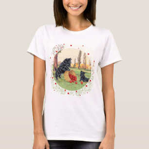 T-shirt Conception saisonnière d'automne pour Terrier Écos
