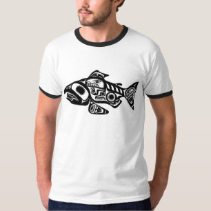 T-shirt Conception saumonée de Natif américain
