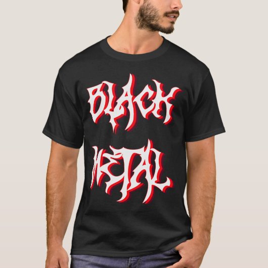 T-shirt Conception Simple de Black Metal (Devant)