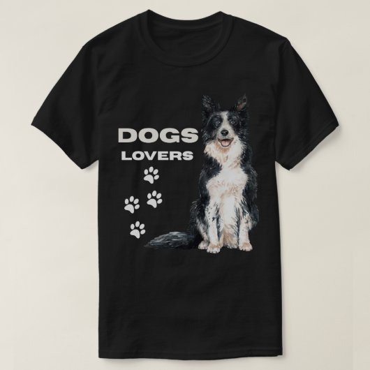 T-shirt conception simple pour les amoureux des chiens (Design devant)