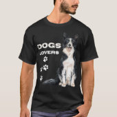 T-shirt conception simple pour les amoureux des chiens (Devant)